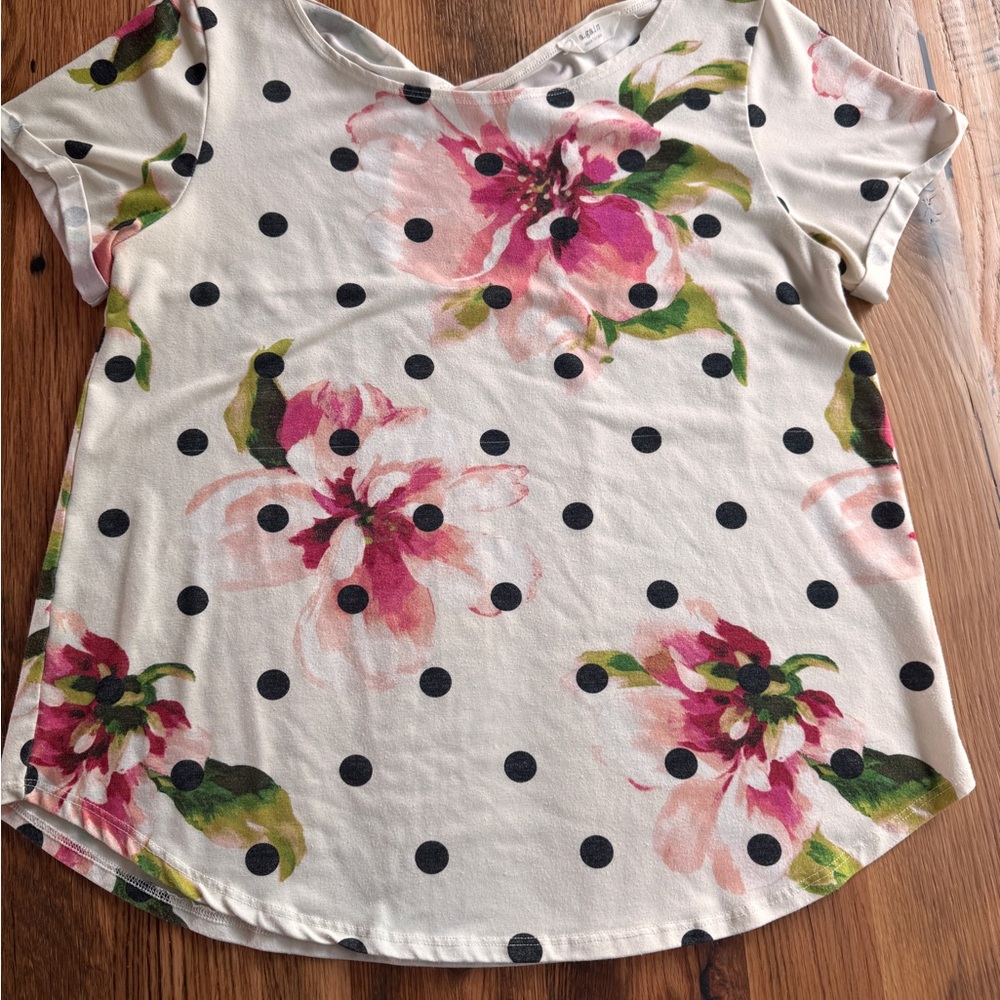 Floral Polka Dot Women's Top